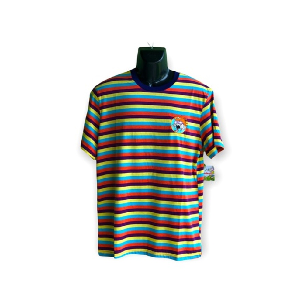 New Men’s Nickelodeon Rugrats Chuckie Finster Stripes T-Shirt Size Small